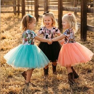 Cowgirl Tutu Dress for Girls, Toddler & Baby Western Party Dress